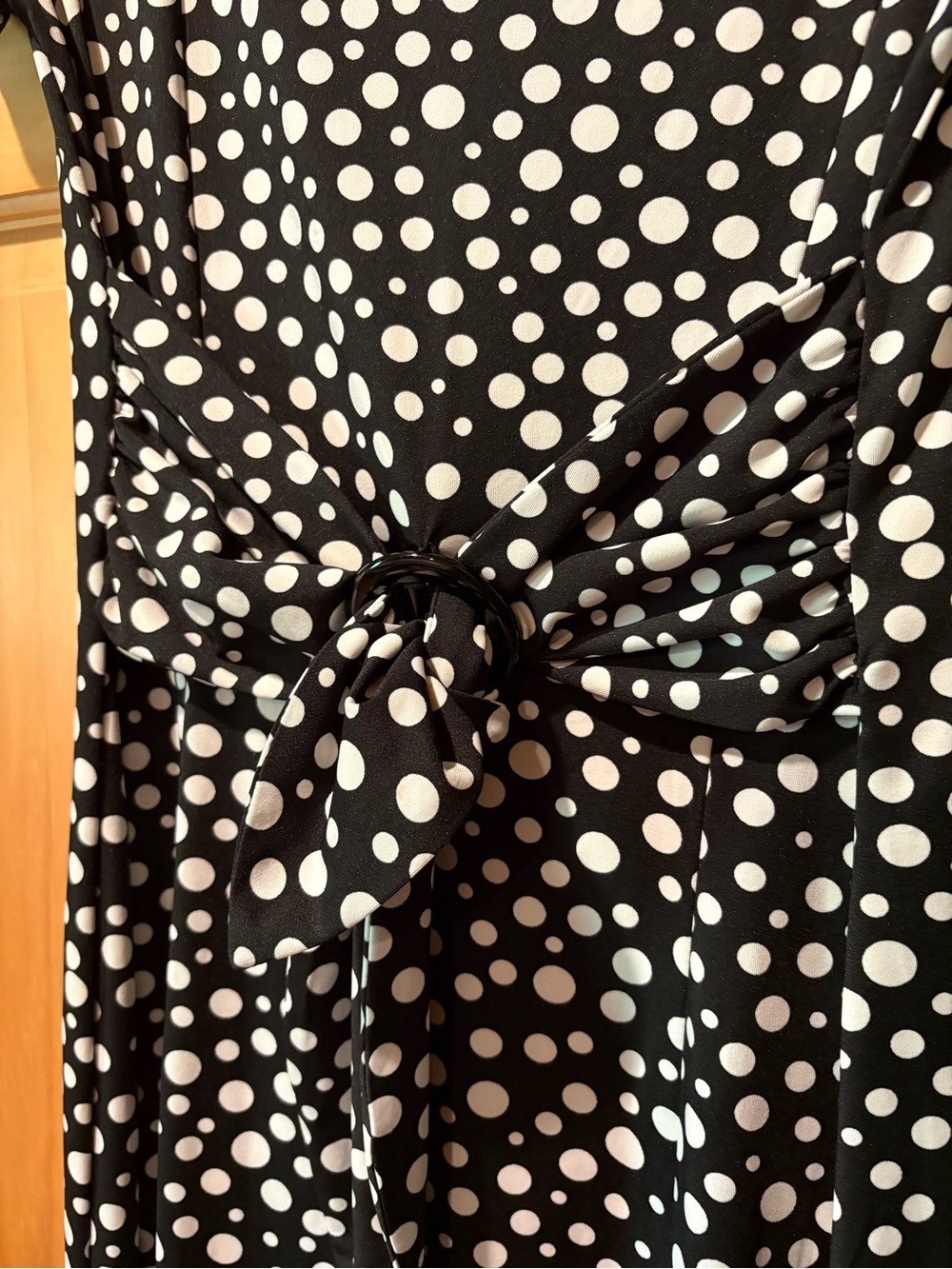 Perceptions New York polka dot midi dress with a tie waist size L NWT - Picture 3 of 11